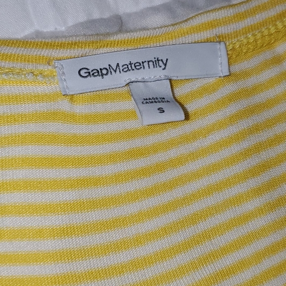 Maternity Striped Tanktop GAP Size Small Yellow - Picture 4 of 6